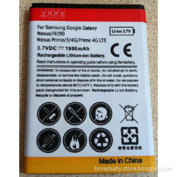 Standard battery for Samsung Google Galaxy Nexus i9250  Nexus Prime 3 4G Prime 4G LTE